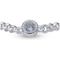 The Love Collection Gents Sterling Silver 4Mm Cz Bracelet