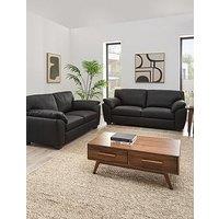 Montreal Real Leather/Faux Leather 3 + 2 Seater Sofa Set (Buy & Save!) - Fsc Certified