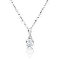 Love Diamond 9K 0.13Ct Illusion Lab Grown Diamond Pendant