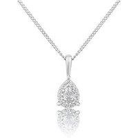 Love Diamond 9K 0.10Ct Lab Grown Diamond Pear Shaped Pendant