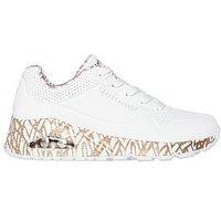 Skechers Goldcrown Collab Uno Loving Love Multiheart Trainer - White