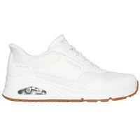 Skechers Uno Slip-Ins Duraleather Trainer - White Durabuck