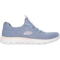 Skechers Summits Mesh Bungee Slip On Trainer- Light Blue