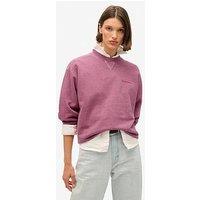 Superdry Essential Logo Overdyed Sweatshirt - Pink