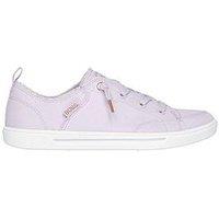 Skechers B Cute 20 Frayed Canvas Deconstructed Faux Lace Slip Ons - Lavender