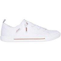 Skechers B Cute 2.0 Slip On Faux Lace Canvas Trainer - White Canvas