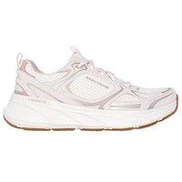 Skechers Edgeridge Silver Eclipse Duraleather Trainer - Pink