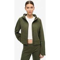 Superdry Sport Tech Relaxed Zip Hoodie - Khaki