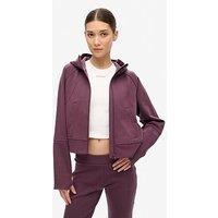 Superdry Sport Tech Relaxed Zip Hoodie - Purple