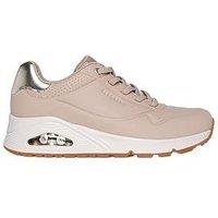 Skechers Uno Shimmer Away Slip On Metallic Trainer - Pink