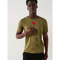 Hugo Diragolino212 Centre Patch Logo T-Shirt - Khaki