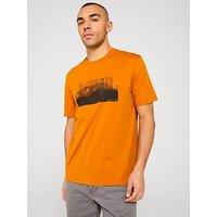 Boss Te Injungle Regular Fit Print T-Shirt - Orange