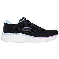 Skechers Skech-Lite Pro Lace-Up Trainer - Black Knit/Multi Trim