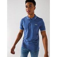 Hugo Dinoso222 Slim Fit Left Chest Logo Tipping Polo Shirt - Blue