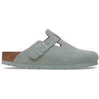 Birkenstock Boston Suede Clogs - Sage - Green