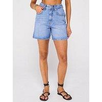 V By Very Denim Bermuda Shorts - Mid Wash