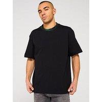 Boss Te Jungle Camo Collar Relaxed Fit T-Shirt - Black