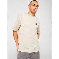 Boss Te Nylon Front Relaxed Fit T-Shirt - Light Beige