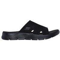 Skechers Go Walk Flex Textured Knit Sandal - Black