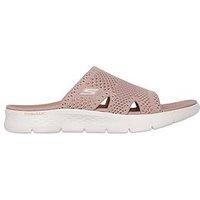 Skechers Go Walk Flex Textured Knit Sandal - Pink