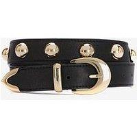 Mint Velvet Black Statement Leather Belt