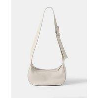 Mint Velvet Cream Leather Sling Bag