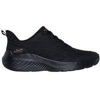 Skechers Bobs Squad Slip-On Waves Lace Up Trainer - Black