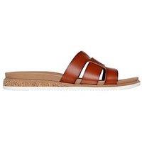 Skechers Desert Kiss Low Duraleather Double H Strap Slide - Chestnut Duraleather