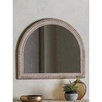 Gallery Direct Pimlico Arch Mirror Distressed Cream 1200X1000Mm