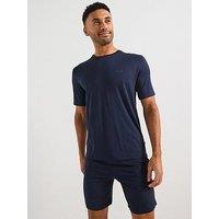 Boss Natura Regular Fit Comfort Stretch T-Shirt & Shirts Set-Navy