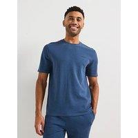 Boss Regular Fit Waffle Loungewear T-Shirt -Blue