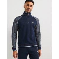 Boss Tracksuit Regular Fit 1/4 Zip Loungewear Jacket-Navy