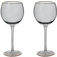 Hestia Serene Space Grey Gin Balloon Glasses &Ndash; Set Of 2