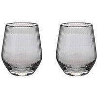 Hestia Serene Space Grey Tumbler Glasses &Ndash; Set Of 2