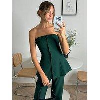 Style Cheat Strapless Waistcoat - Forest - Green