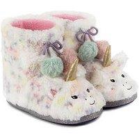 Totes Kids Multi Faux Fur Boot Slippers