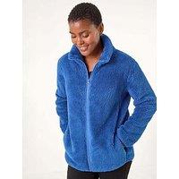 Roman Soft Sherpa Fleece Jacket - Royal Blue