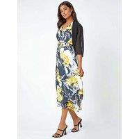Roman Ruched Hem Chiffon Bolero - Black