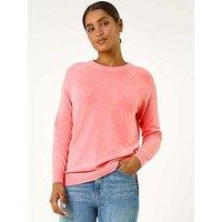 Roman Plain Soft Crew Neck Jumper - Rose