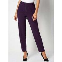 Roman Straight Leg Stretch Trouser - Plum