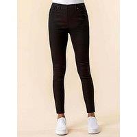 Roman Ultimate Denim Cropped Jegging (29 Inch) - Black