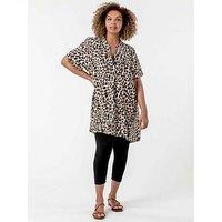 Roman Curve Plain Cropped Leggings - Black