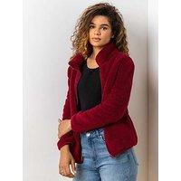 Roman Soft Sherpa Fleece Jacket - Burgundy