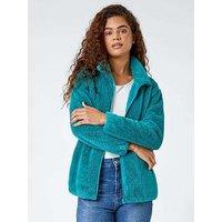 Roman Soft Sherpa Fleece Jacket - Jade