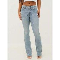 True Religion Becca Mid Rise Bootcut Flap Jean - Light Wash
