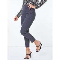 Roman Petite Full Length Trousers - Dark Grey