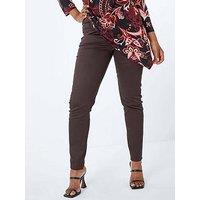 Roman Petite Stretch Denim Jegging - Chocolate