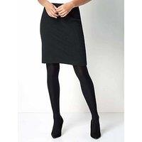 Roman Short Textured Jersey Skirt - Black