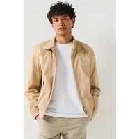 Boss H-Coiner Regular Fit Bb Classic Harrington Jacket - Beige