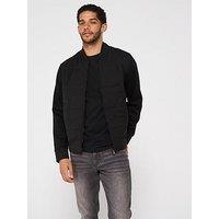 Boss H-Skiles 100 Regular Fit Padded Bomber Zip Track Top - Black